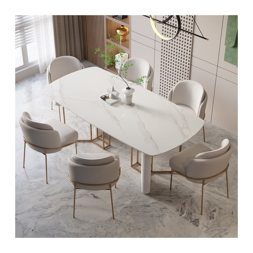 Big Marble Dining Table 425
